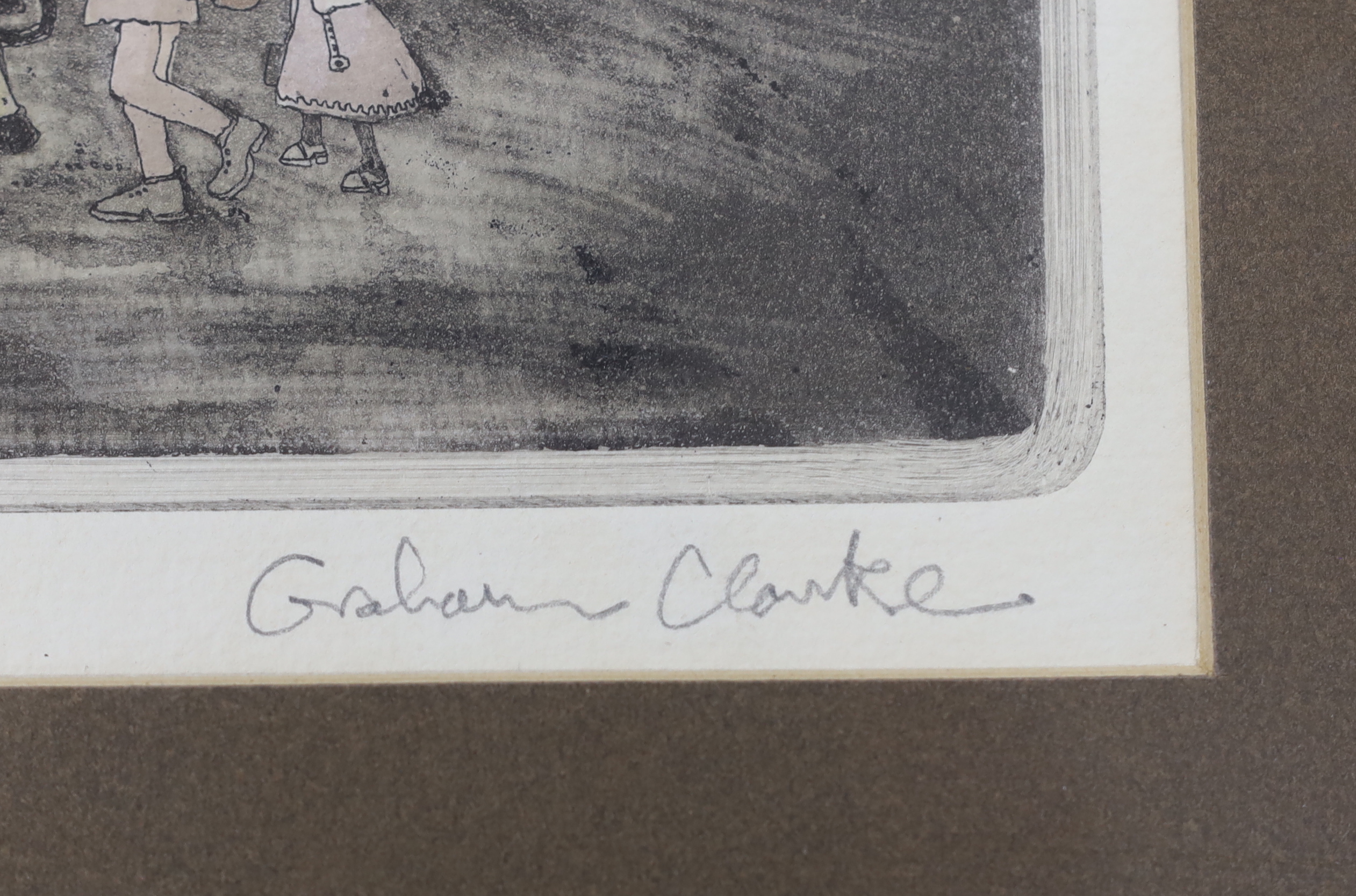 Graham Clarke (b.1941), colour etching, 'Corfe Castle', signed in pencil, limited edition 224/250, 37 x 55cm